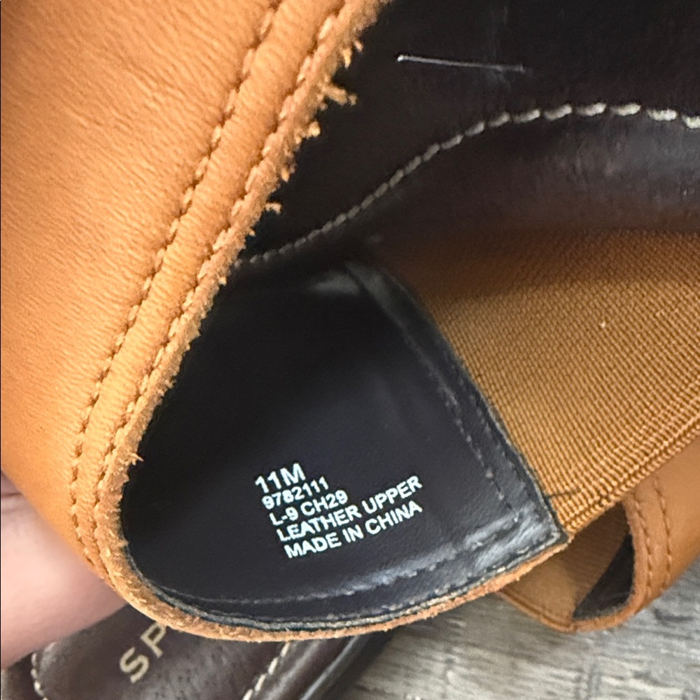 Sperry Brown Leather Slide Sandals View 3